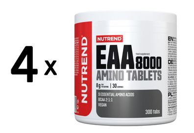 4 x Nutrend EAA 8000 Amino Tablets - 300 tablets