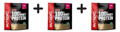 3 x Nutrend 100% Whey Protein, Raspberry - 800g