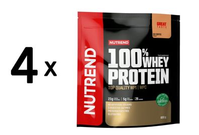 4 x Nutrend 100% Whey Protein, Ice Coffee - 800g