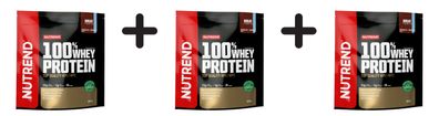 3 x Nutrend 100% Whey Protein, Chocolate + Coconut - 800g