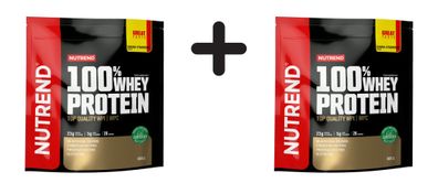 2 x Nutrend 100% Whey Protein, Banana + Strawberry - 800g