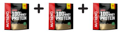 3 x Nutrend 100% Whey Protein, Banana + Strawberry - 800g
