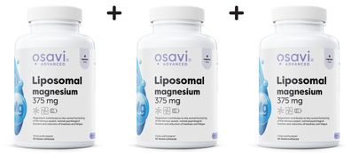 3 x Osavi Liposomal Magnesium, 375 mg - 90 vegan caps