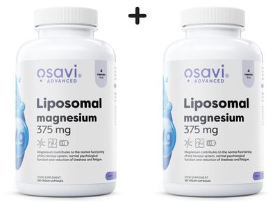 2 x Osavi Liposomal Magnesium, 375 mg - 120 vegan caps