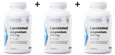 3 x Osavi Liposomal Magnesium, 375 mg - 120 vegan caps