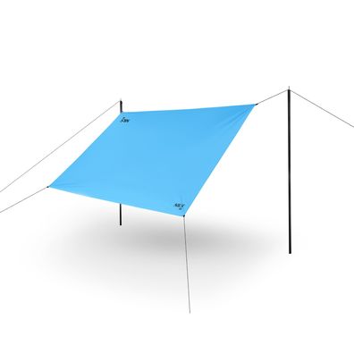 NILS CAMP Campingplane 230 × 140 cm mit Abspannleine und Heringen