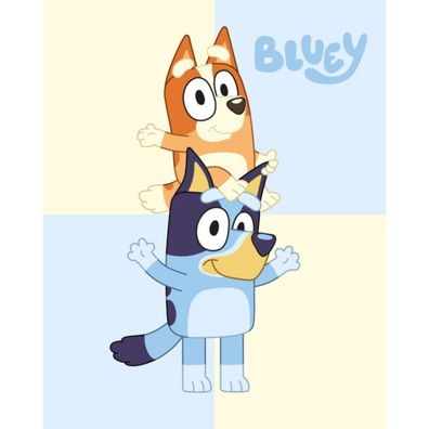 Bluey Korallenfleece Decke 120x150 cm Kuscheldecke weich Wohndecke