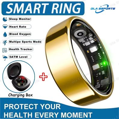 2025 Neuer Smart-Ring, Herzfrequenz, Blutdruck, Schlafüberwachung, Bewegungsverfolgun