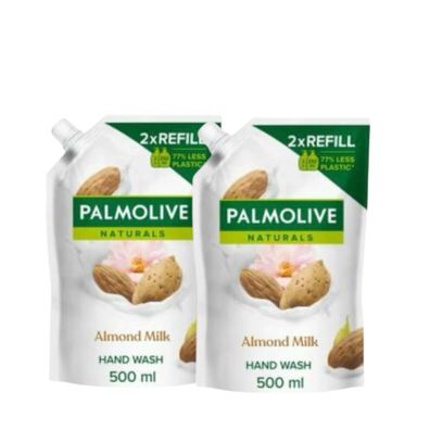 Palmolive Nourishing Almond Milk Flüssigseife Nachfüllpack, 2x500 ml
