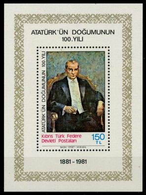 Türkisch-zypern Block 2 postfrisch S09549A