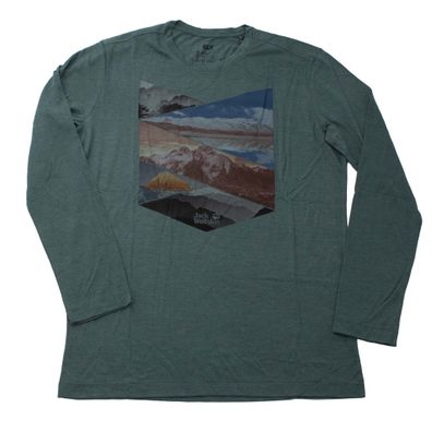Jack Wolfskin Print Longsleeve Shirt Herren Sportshirt Berg Wandershirt
