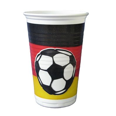 Kunststoffbecher mit Fußballmotiv 10 Stück
