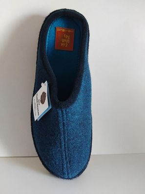 Schawos Damen Pantoffel Filz 2030 -108F Blau Gr 43 NEU