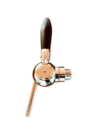 Bierzapfhahn Cosmo verchromt Kompensator Stahlanschluss 5/8"-1/2" 55mm