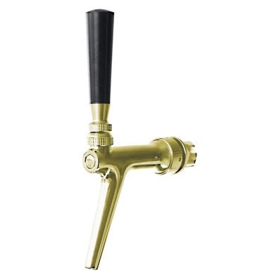 Kolbenschankhahn BA1000 Chromnickelstahl PVD-Gold NW 7 mm