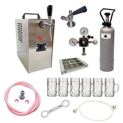 Komplett-Set Zapfanlage JET 30 Bierkoffer mit KeyKeg und Gläsern