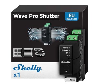 Shelly Qubino Wave Pro Shutter Z-Wave - 2-Kanal Rollladensteuerung, DIN-Schiene
