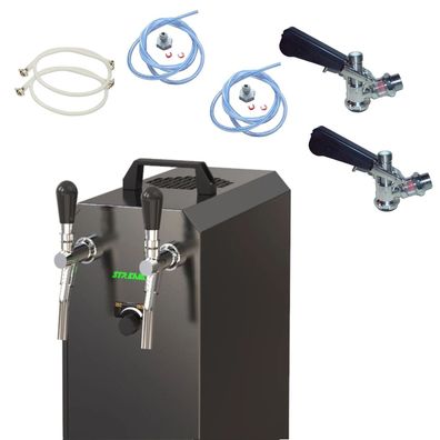 STREAM 50K 2-leitige Zapfanlage Set mit Luftpumpe Bierkoffer 55 L/h