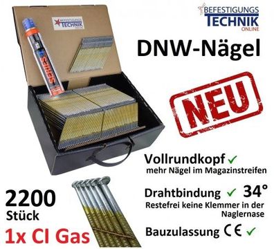 34°DNW Streifennägel 2,8x90mm glatt verzinkt Paslode IM90CI IM90XI IM100CI IM100XI V