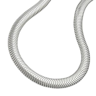Armband 6mm flache Schlangenkette glänzend Silber 925 19cm