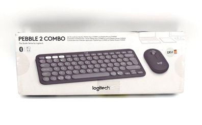 Logitech Pebble 2 Combo, kabellose Tastatur und Maus Bluetooth - Grafit, Deutsch