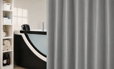Spirella Bio Grey Duschvorhang 120x200 cm - PEVA Grau PVC-frei Modern Monochrom
