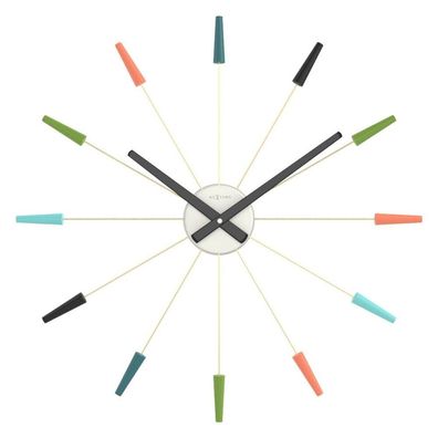 NeXtime - 2610VI - Wanduhr - 58cm - mehrfarbig - Plug Inn