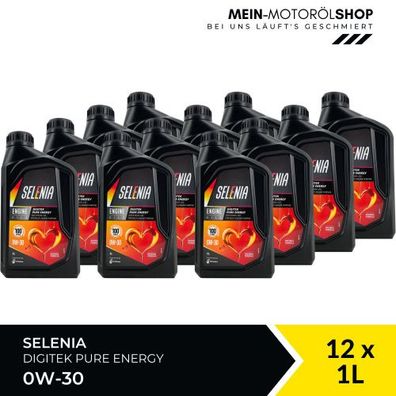 Selenia Digitek Pure Energy 0W-30 12x1 Liter