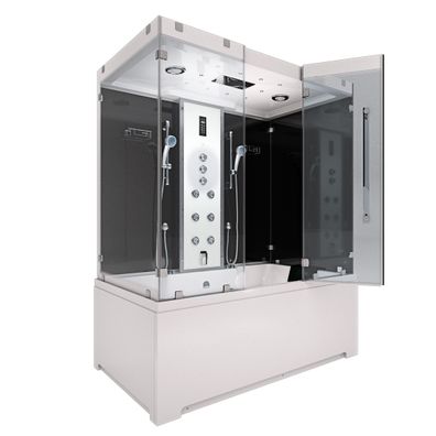 Kombination Badewanne Dusche K80-SW-TH-C-ALL Duschtempel 180x100 cm