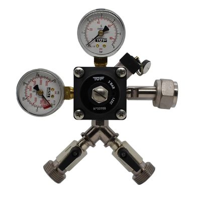 CO2 Druckminderer Bier Zapfanlage 3 bar 2-leitig