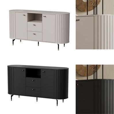 Kommode SANTE 02 Sideboard mit abgerundeten Seiten, moderne Wohnkommode