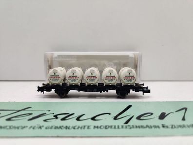 Fleischmann N DC 8232 Behältertragwagen "Dortmunder Union" Lbs598 / NEM / DB / OVP
