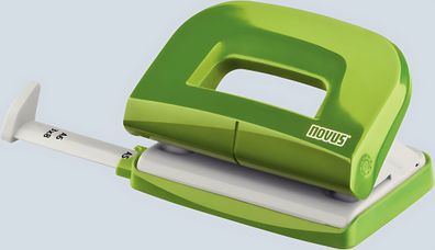 Novus Locher E 210 fresh, bis 10 Blatt fresh grün/grau, Anschlagschiene