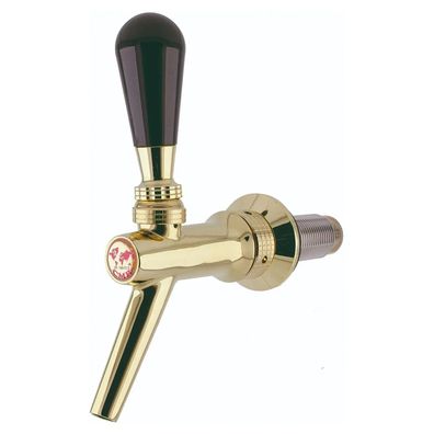 Kolbenschankhahn V20 Gold Chromnickelstahl Bier