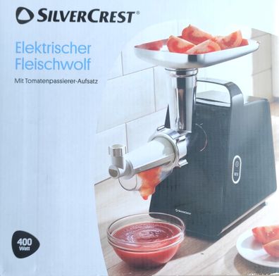 Silvercrest Fleischwolf mit Tomatenpassierer schwarz SFWT 400 A1