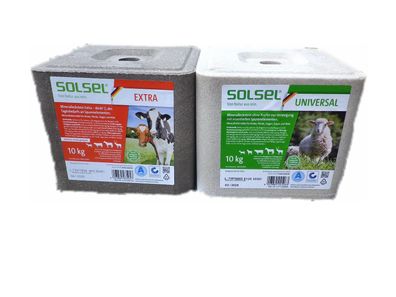 Solsel Leckstein Mineralleckstein Extra + Universal 10kg als Kombi