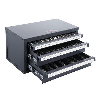 VEVOR Schaftfräser Organizer Schrank 3 Schubladen 29 Fächer 1/8 bis 1