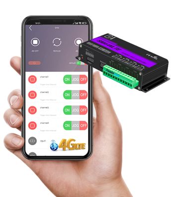 Pomiacam 4G GSM Smart-Steuermodul 4-Kanal Relais Fernschalter