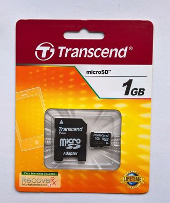 NEU: 1 GB Transcend microSD + Adapter micro SD Secure Digital 1GB TS1GUSDC