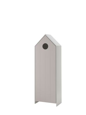 Schrank CASAMI 57,6x171,3x37 cm MDF Weiß und Pink