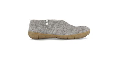 egos copenhagen Classic Shoe Natural Grey – Filzhausschuhe Gummisohle Grau