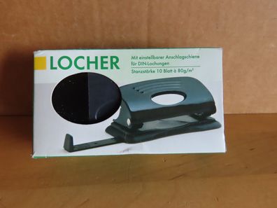 kleiner Locher schwarz mit einstellbarer Anschlagschiene original verpackt