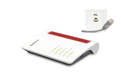 AVM FRITZ!Box 7530 AX - Wireless Router - DSL-Modem 4-Port-Switch - 1GbE - Wi-Fi 6