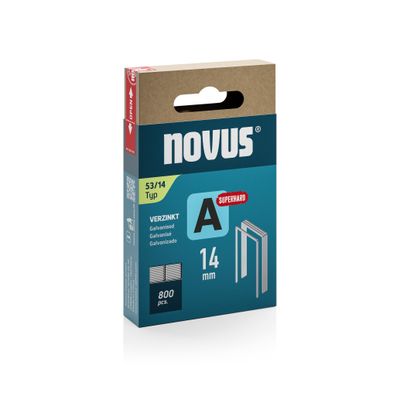 Novus Feindrahtklammern A Typ 53/14 800 Stück, Schenkellänge 14 mm