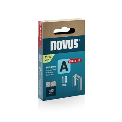 Novus Feindrahtklammern A Typ 53 V2A/10 800 Stück, delstahl, chenkel 10mm