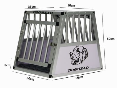 Doghead Hundetransportbox ALU 50x60x50 PRO Notausstieg NEU Hundebox Transportbox