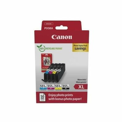 Tinte Photo Value Pack CLI-551XL (inkl. 50 Blatt 10x15 Fotopapier)
