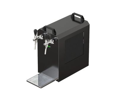 Untertheken-Set Zapfanlage STREAM 80K 2-leitig mit KeyKeg Zapfköpfen