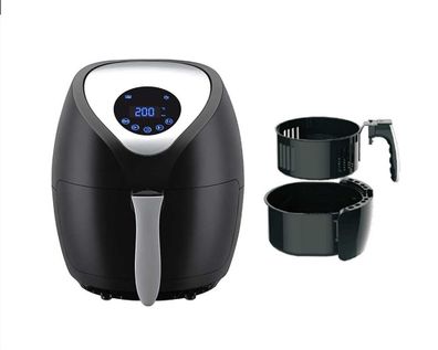 LENTZ 1400W Heißluftfritteuse Airfryer 3,6L Temperaturregelung von 80 bis 200°C