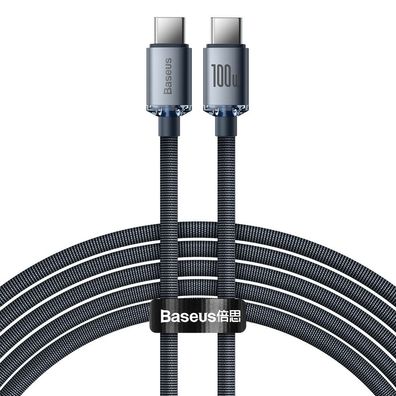Baseus Hochleistungs-USB-C zu USB-C Kabel 100W 5A, 480Mb/s, 2 Meter, Schwarz